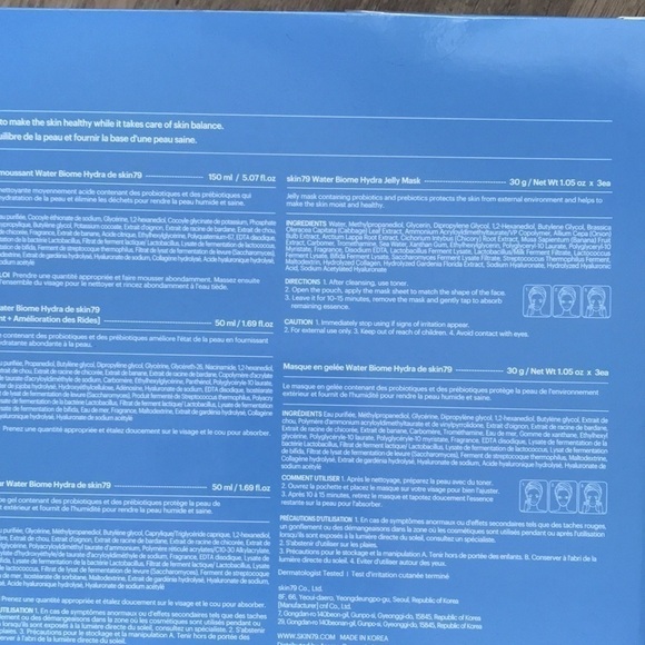 Skin care set cleanser masks SKIN79 Water biome hydra SET self care skin regime - Picture 4 of 10